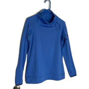 Women's Nike Pro Hyper Warm Hybrid Training Top Blue Large NWOT
